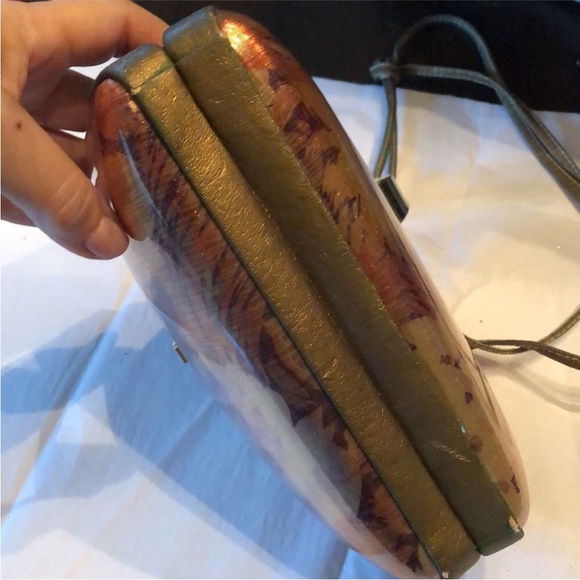 ELKA Hardcase clamshell shoulder strap evening bag clutch - Picture 11 of 15